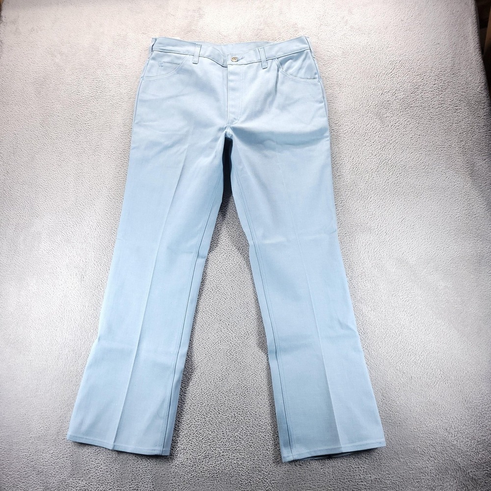 VTG Lee Jeans Mens 38x32 Blue Riders Boot Cut Flare Lee Prest Made In USA Talon